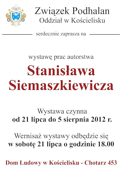 Wystawa Stanisałwa Siemaszkiewicza